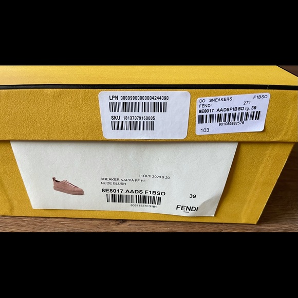 FENDI-AUTHENTIC NWT Pink Leather HighRise Sneakers - Picture 7 of 15